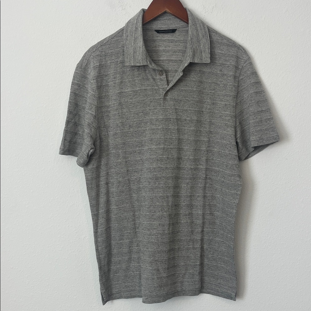 BANANA REPUBLIC Gray Short Sleeve Polo Shirt